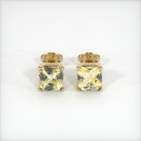 1.19 Ct.Tw. Yellow Sapphire Earrings, 14K Yellow Gold 1