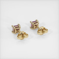 0.46 Ct.Tw. Purple Sapphire Earrings, 14K Yellow Gold 4