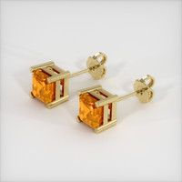 <span>5.07</span>&nbsp;<span class="tooltip-light">Ct.Tw.<span class="tooltiptext">Total Carat Weight</span></span> Sapphire Earrings, 18K Yellow Gold 2