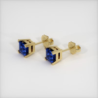 <span>0.75</span>&nbsp;<span class="tooltip-light">Ct.Tw.<span class="tooltiptext">Total Carat Weight</span></span> Sapphire Earrings, 18K Yellow Gold 2