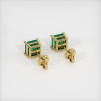 Emerald Earrings 0.86 Ct.Tw.Total Carat Weight 18K Yellow Gold Preview