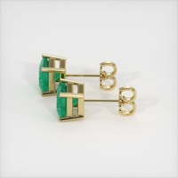 <span>0.87</span>&nbsp;<span class="tooltip-light">Ct.Tw.<span class="tooltiptext">Total Carat Weight</span></span> Emerald Earrings, 18K Yellow Gold 3