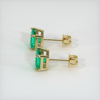 <span>0.80</span>&nbsp;<span class="tooltip-light">Ct.Tw.<span class="tooltiptext">Total Carat Weight</span></span> Emerald Earrings, 18K Yellow Gold 3