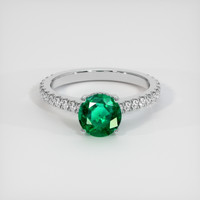 1.17 Ct. Emerald Ring, Platinum 950 1