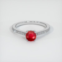 1.09 Ct. Ruby Ring, Platinum 950 1