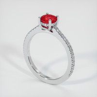 1.09 Ct. Ruby Ring, Platinum 950 2