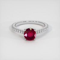 1.56 Ct. Ruby Ring, Platinum 950 1