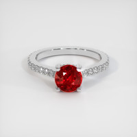 1.68 Ct. Ruby Ring, Platinum 950 1