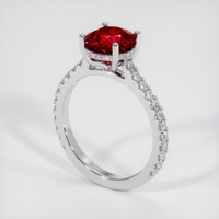 2.57 Ct. Ruby Ring, Platinum 950 2