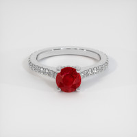 0.98 Ct. Ruby Ring, Platinum 950 1