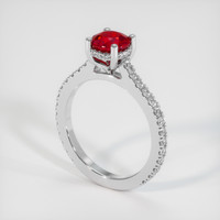 0.98 Ct. Ruby Ring, Platinum 950 2