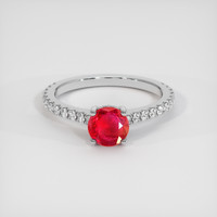 1.02 Ct. Ruby Ring, Platinum 950 1