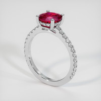 1.62 Ct. Ruby Ring, Platinum 950 2