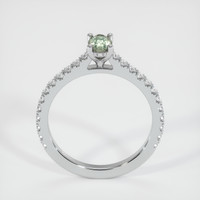 0.57 Ct. Greenish Brown Sapphire Ring, Platinum 950 3