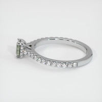 0.57 Ct. Greenish Brown Sapphire Ring, Platinum 950 4