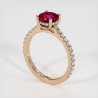 1.56 Ct. Ruby Ring, 14K Rose Gold 2