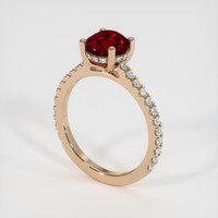 2.01 Ct. Ruby Ring, 14K Rose Gold 2