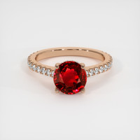 2.57 Ct. Ruby Ring, 14K Rose Gold 1