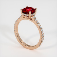 2.57 Ct. Ruby Ring, 14K Rose Gold 2