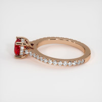 0.98 Ct. Ruby Ring, 14K Rose Gold 4