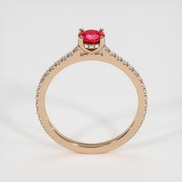 0.70 Ct. Ruby Ring, 14K Rose Gold 3