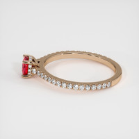 0.70 Ct. Ruby Ring, 14K Rose Gold 4