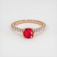 1.02 Ct. Ruby Ring, 14K Rose Gold 1