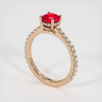 1.02 Ct. Ruby Ring, 14K Rose Gold 2