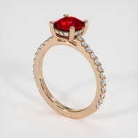 1.64 Ct. Ruby Ring, 14K Rose Gold 2