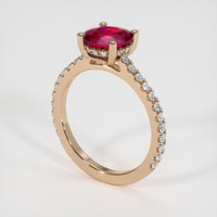 1.62 Ct. Ruby Ring, 14K Rose Gold 2