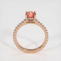 1.07 Ct. Padparadscha Sapphire Ring, 14K Rose Gold 3