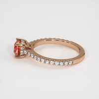 1.07 Ct. Padparadscha Sapphire Ring, 14K Rose Gold 4