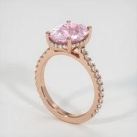 3.61 Ct. Pinkish Purple Sapphire Ring, 14K Rose Gold 2