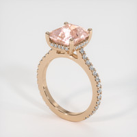 4.02 Ct. Peach Sapphire Ring, 14K Rose Gold 2