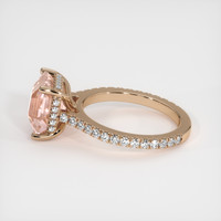 4.02 Ct. Peach Sapphire Ring, 14K Rose Gold 4