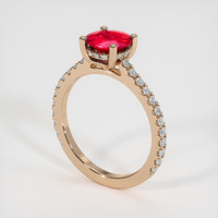 1.22 Ct. Ruby Ring, 18K Rose Gold 2