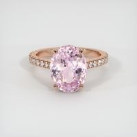 3.61 Ct. Pinkish Purple Sapphire Ring, 18K Rose Gold 1