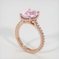3.61 Ct. Pinkish Purple Sapphire Ring, 18K Rose Gold 2