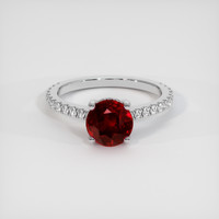 2.01 Ct. Ruby Ring, 10K White Gold 1