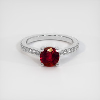 1.17 Ct. Ruby Ring, 14K White Gold 1