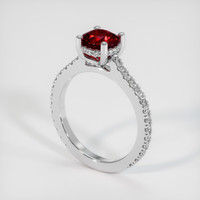 1.17 Ct. Ruby Ring, 14K White Gold 2