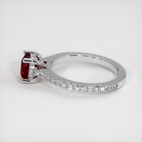 1.17 Ct. Ruby Ring, 14K White Gold 4