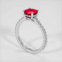 1.22 Ct. Ruby Ring, 14K White Gold 2