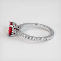 1.22 Ct. Ruby Ring, 14K White Gold 4