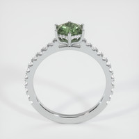 0.89 Ct. Green Sapphire Ring, 14K White Gold 3