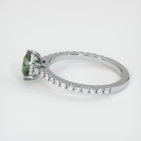0.89 Ct. Green Sapphire Ring, 14K White Gold 4
