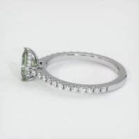 0.81 Ct. Bluish Green Sapphire Ring, 14K White Gold 4