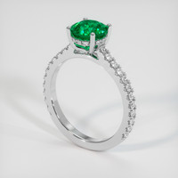 1.20 Ct. Emerald Ring, 18K White Gold 2