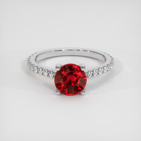 1.64 Ct. Ruby Ring, 18K White Gold 1