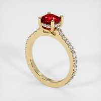 1.68 Ct. Ruby Ring, 14K Yellow Gold 2